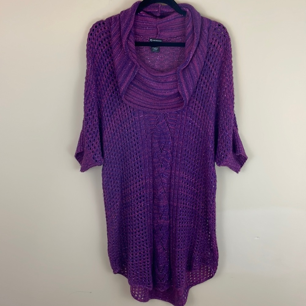 New Directions Sweater Dress Cowl Neck layering XL
